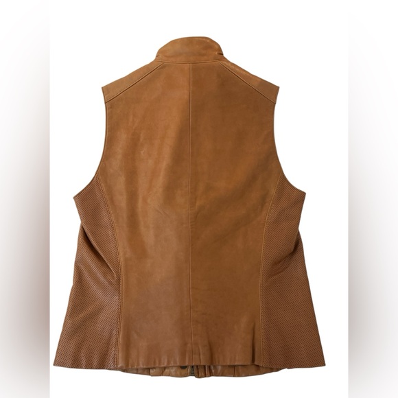 Ralph Laurent brown leather vest - Picture 2 of 10